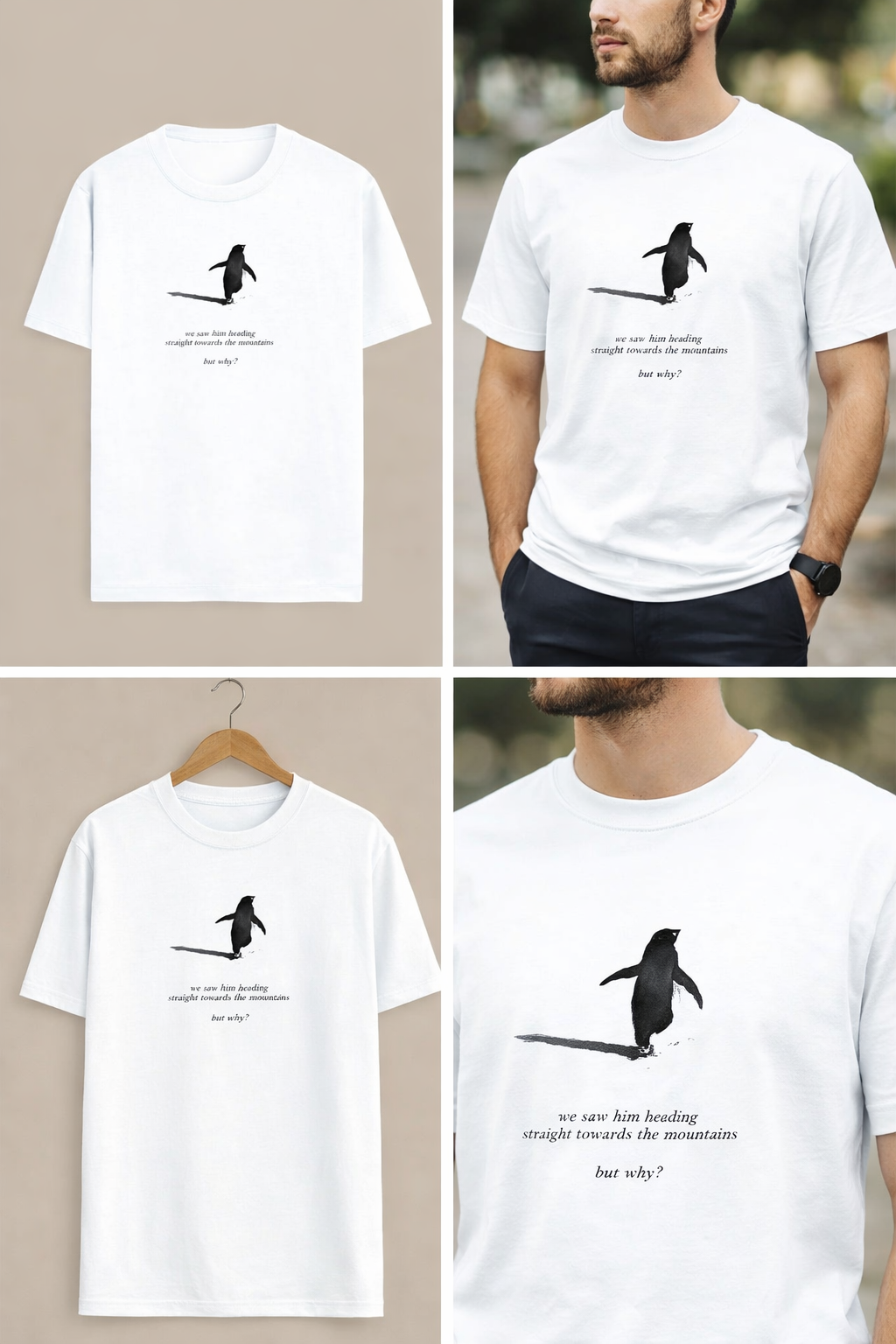 Heading to the Mountains – Minimal Art T-Shirt